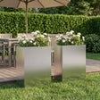 Vidaxl plantenbak 2 st zilver 40 x 20 x 40 cm gegalvaniseerd staal