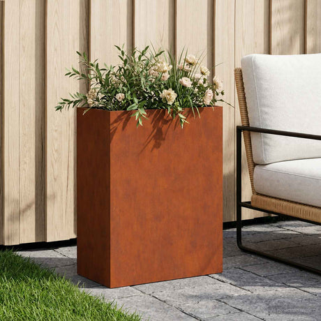 Vidaxl plantenbak roestkleurig 40 x 20 x 40 cm weervast staal