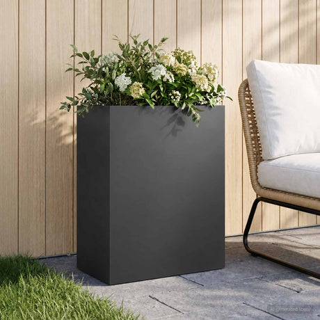 Vidaxl plantenbak zwart 40 x 20 x 50 cm koudgewalst staal