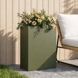 Vidaxl plantenbak olijfgroen 40 x 20 x 50 cm koudgewalst staal