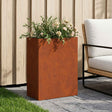Vidaxl plantenbak roestkleurig 40 x 20 x 50 cm weervast staal