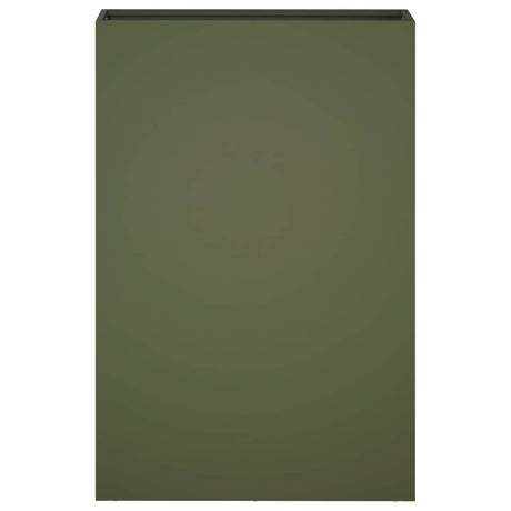 Vidaxl plantenbak olijfgroen 40 x 20 x 75 cm koudgewalst staal