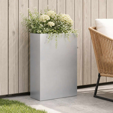 Vidaxl plantenbak zilver 40 x 20 x 75 cm gegalvaniseerd staal