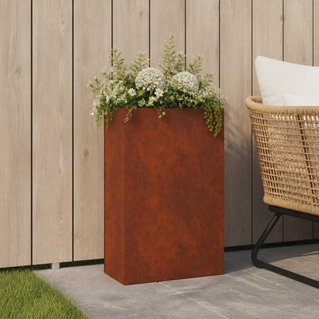 Vidaxl plantenbak roestkleurig 40 x 20 x 75 cm weervast staal