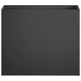 Vidaxl plantenbak zwart 50 x 20 x 40 cm koudgewalst staal