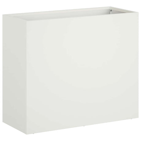 Vidaxl plantenbak 2 st wit 50 x 20 x 40 cm koudgewalst staal
