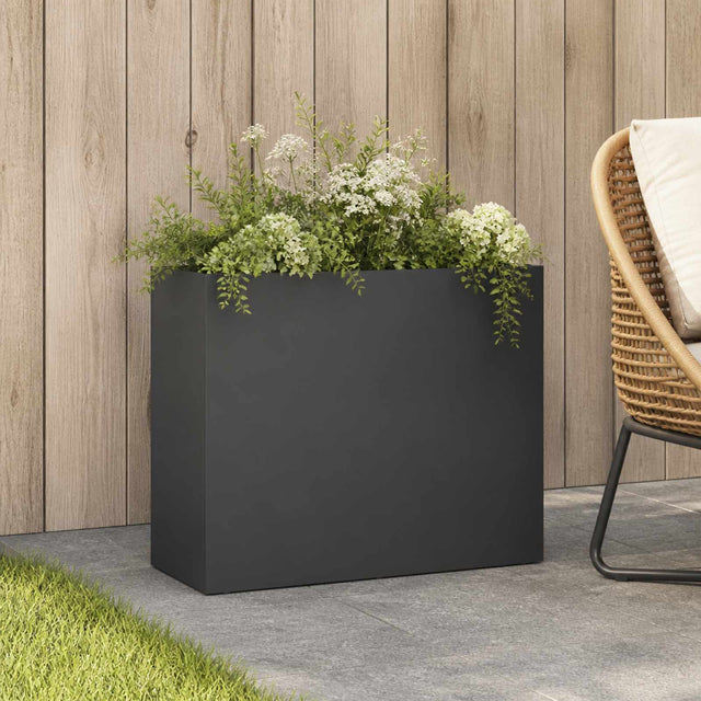 Vidaxl plantenbak antraciet 50 x 20 x 40 cm koudgewalst staal
