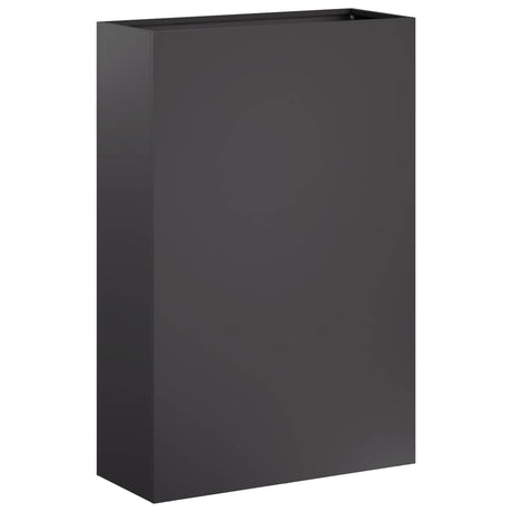 Vidaxl plantenbak 2 st zwart 50 x 20 x 75 cm koudgewalst staal
