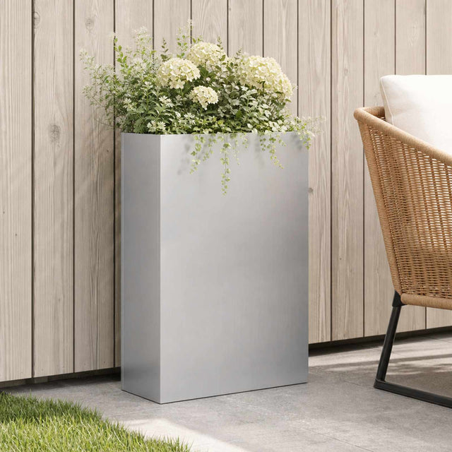 Vidaxl plantenbak zilver 50 x 20 x 75 cm gegalvaniseerd staal