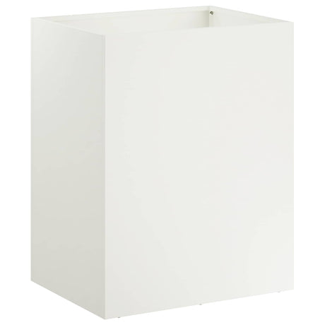 Vidaxl plantenbak 2 st wit 40 x 30 x 40 cm koudgewalst staal