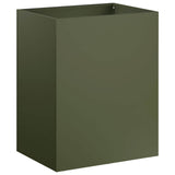 Vidaxl plantenbak 2 st olijfgroen 40 x 30 x 40 cm koudgewalst staal