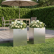 Vidaxl plantenbak 2 st zilver 40 x 30 x 40 cm roestvrij staal