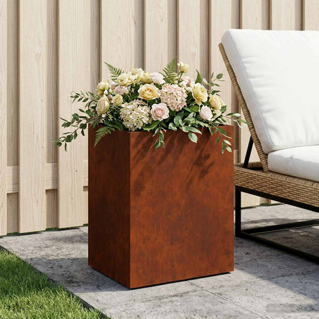 Vidaxl plantenbak roestkleurig 40 x 30 x 40 cm weervast staal
