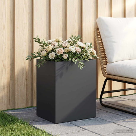 Vidaxl plantenbak zwart 40 x 30 x 50 cm koudgewalst staal