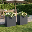 Vidaxl plantenbak 2 st antraciet 50 x 30 x 50 cm koudgewalst staal