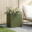 Vidaxl plantenbak olijfgroen 50 x 30 x 50 cm koudgewalst staal