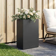 Vidaxl plantenbak zwart 50 x 30 x 75 cm koudgewalst staal