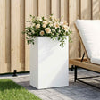 Vidaxl plantenbak wit 50 x 30 x 75 cm koudgewalst staal