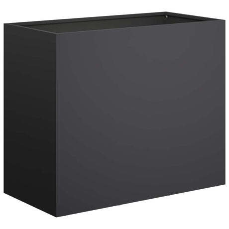 Vidaxl plantenbak 2 st zwart 60 x 30 x 40 cm koudgewalst staal