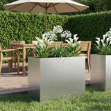 Vidaxl plantenbak zilver 60 x 30 x 40 cm gegalvaniseerd staal