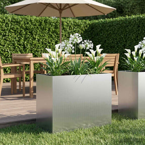 Vidaxl plantenbak zilver 60 x 30 x 40 cm gegalvaniseerd staal