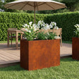Vidaxl plantenbak roestkleurig 60 x 30 x 40 cm weervast staal