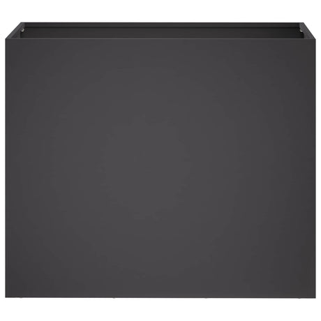 Vidaxl plantenbak zwart 60 x 30 x 50 cm koudgewalst staal