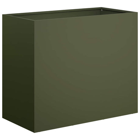 Vidaxl plantenbak olijfgroen 60 x 30 x 50 cm koudgewalst staal