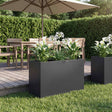 Vidaxl plantenbak zwart 80 x 30 x 40 cm koudgewalst staal