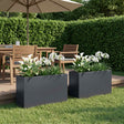 Vidaxl plantenbak 2 st antraciet 80 x 30 x 40 cm koudgewalst staal