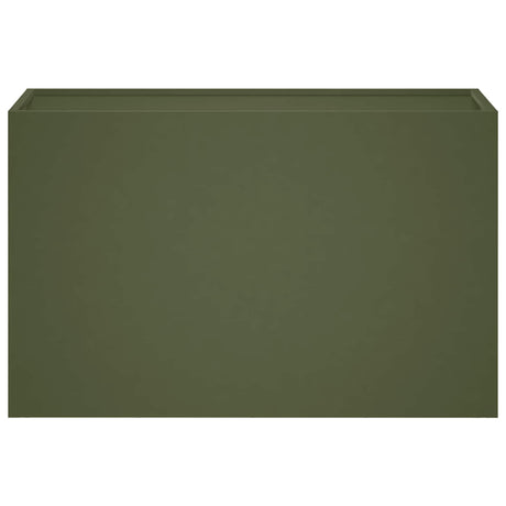 Vidaxl plantenbak olijfgroen 80 x 30 x 40 cm koudgewalst staal