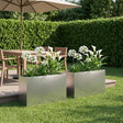 Vidaxl plantenbak 2 st zilver 80 x 30 x 40 cm roestvrij staal