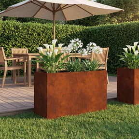 Vidaxl plantenbak roestkleurig 80 x 30 x 40 cm weervast staal