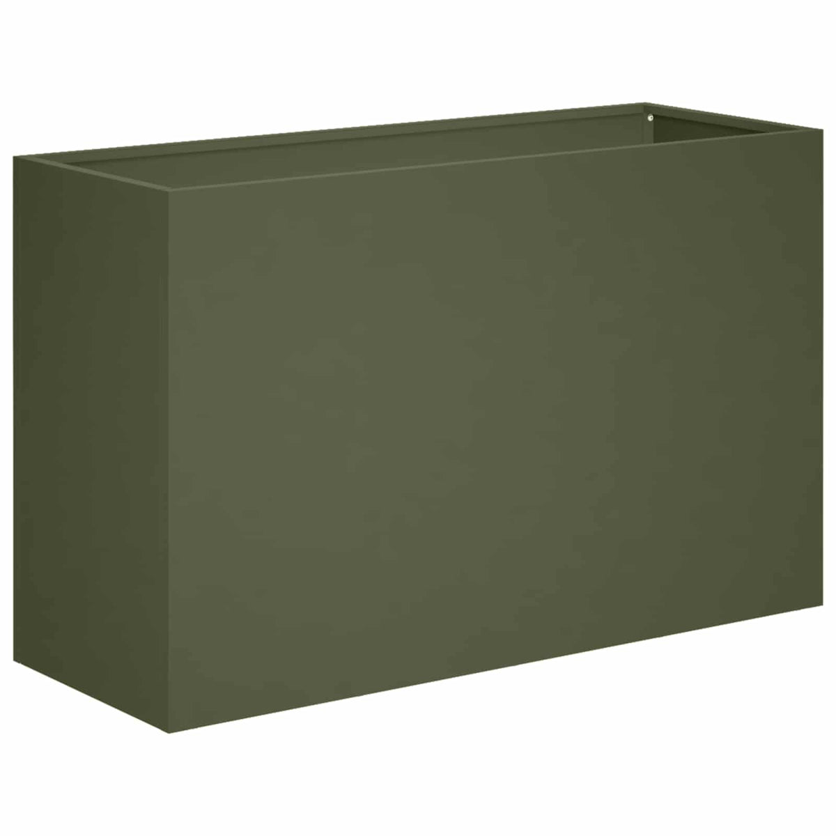 Vidaxl plantenbak 2 st olijfgroen 80 x 30 x 50 cm koudgewalst staal