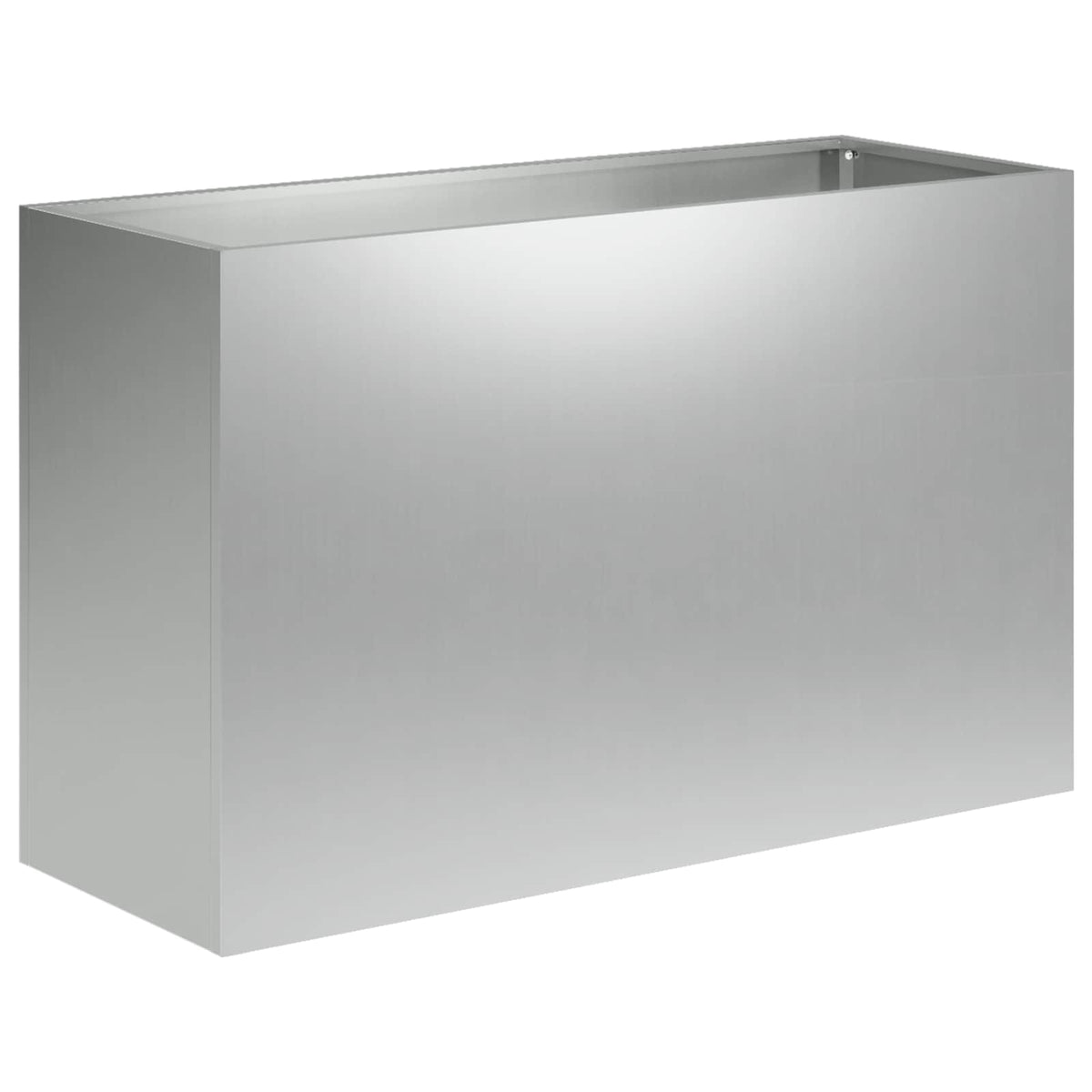 Vidaxl plantenbak 2 st zilver 80 x 30 x 50 cm gegalvaniseerd staal