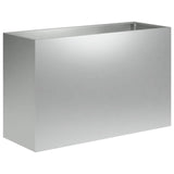 Vidaxl plantenbak 2 st zilver 80 x 30 x 50 cm gegalvaniseerd staal