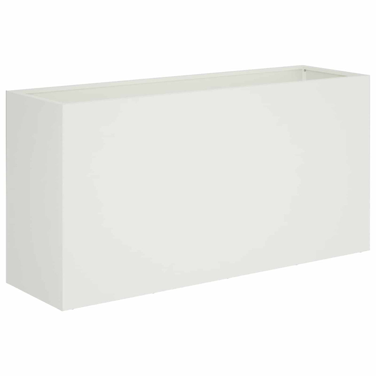 Vidaxl plantenbak 2 st wit 100 x 30 x 40 cm koudgewalst staal