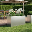 Vidaxl plantenbak zilver 100 x 30 x 50 cm gegalvaniseerd staal