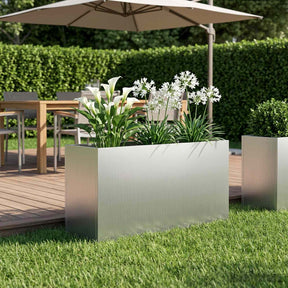 Vidaxl plantenbak zilver 100 x 30 x 50 cm gegalvaniseerd staal