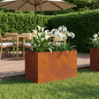Vidaxl plantenbak roestkleurig 50 x 40 x 40 cm weervast staal