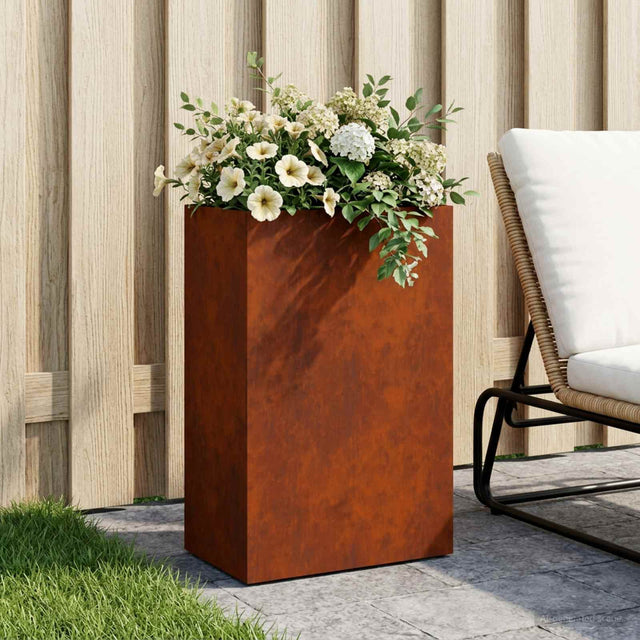 Vidaxl plantenbak roestkleurig 50 x 40 x 75 cm weervast staal
