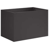 Vidaxl plantenbak 2 st zwart 60 x 40 x 40 cm koudgewalst staal