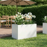 Vidaxl plantenbak wit 60 x 40 x 40 cm koudgewalst staal