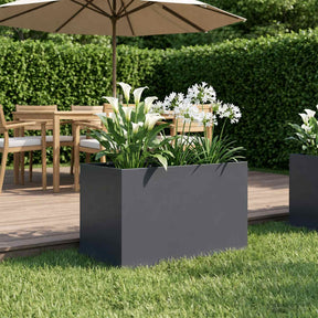 Vidaxl plantenbak antraciet 60 x 40 x 40 cm koudgewalst staal