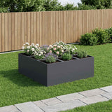 Vidaxl plantenbak antraciet 100 x 100 x 20 cm koudgewalst staal