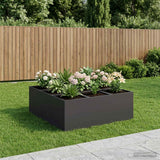 Vidaxl plantenbak zwart 100 x 100 x 30 cm koudgewalst staal