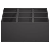 Vidaxl plantenbak zwart 100 x 100 x 30 cm koudgewalst staal