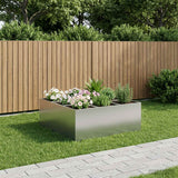 Vidaxl plantenbak zilver 100 x 100 x 30 cm gegalvaniseerd staal