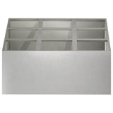 Vidaxl plantenbak zilver 100 x 100 x 40 cm roestvrij staal
