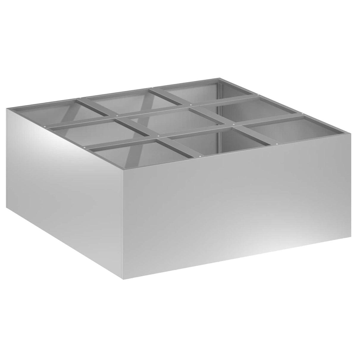 Vidaxl plantenbak zilver 100 x 100 x 40 cm gegalvaniseerd staal